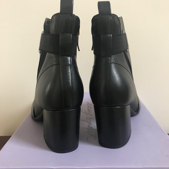 EASY SPIRIT BATONA LEATHER HEELED BOOTIES - 6.5M - Picture 4 of 8